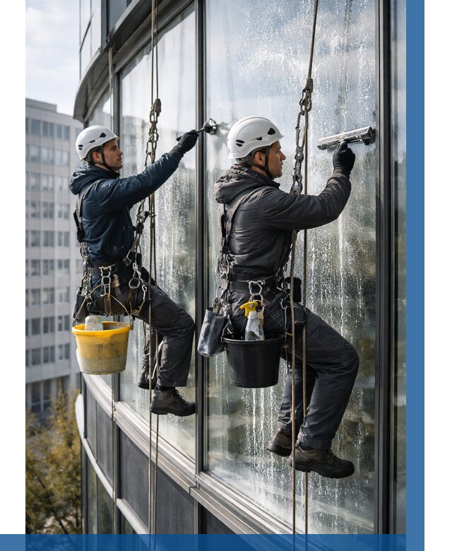 Мойка панорамных окон в Апатитах от 363 р. заказать у ВЫСОТНИК-Птт