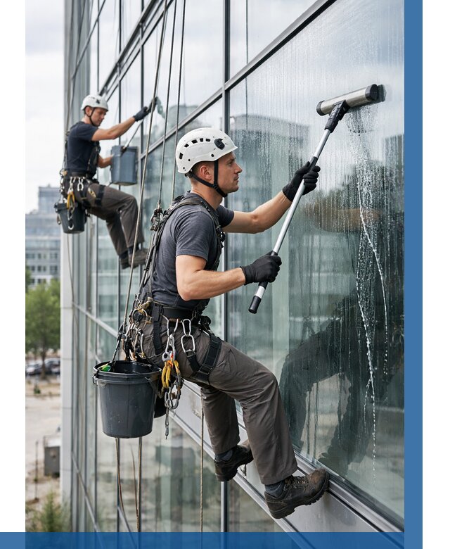 Мойка витражей альпинистами в Апатитах от 726 р. под ключ|ВЫСОТНИК-Птт