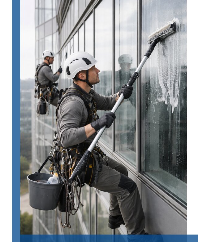 Высотная мойка сплошного остекления с выездом в Апатитах