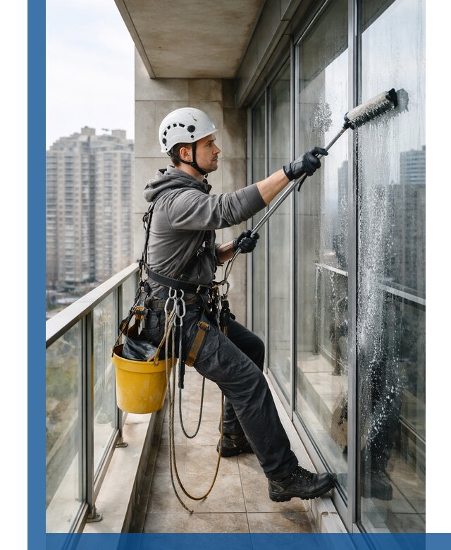 Профессиональная мойка балконного остекления в Апатитах