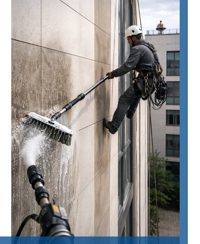 Мойка фасада из керамогранита в Апатитах от 311 р. | ВЫСОТНИК-Птт