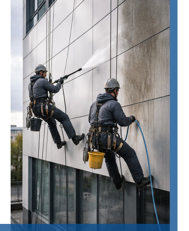 Мойка фасада из композита в Апатитах по цене от 311 р. | ВЫСОТНИК-Птт