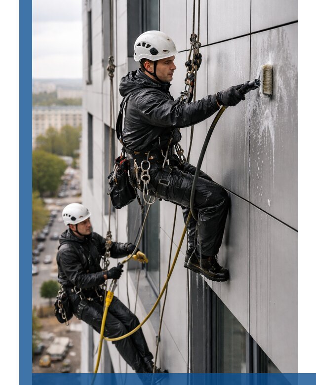 Профессиональная мойка фасада из композита в Апатитах