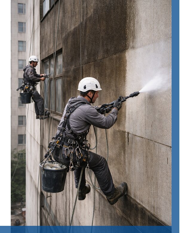 Очистка фасада от копоти в Апатитах от 259 р. | ВЫСОТНИК-Птт