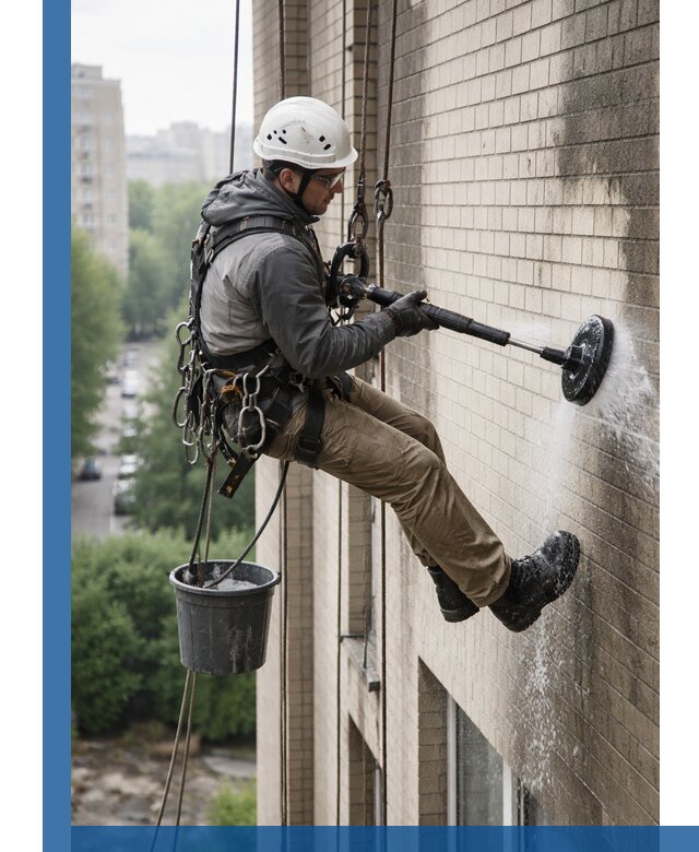 Очистка фасада от копоти в Апатитах профессионально и безопасно