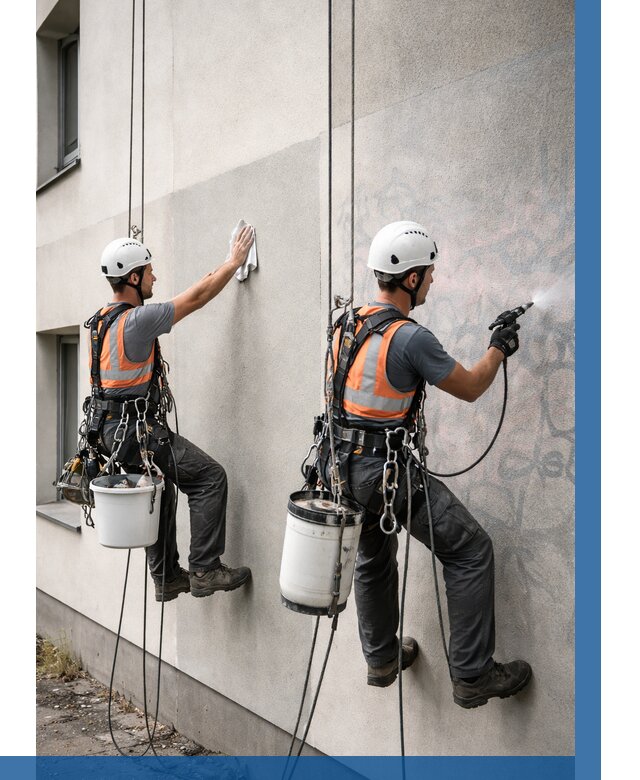 Антиграффити покрытие фасада в Апатитах от 622 р. | ВЫСОТНИК-Птт