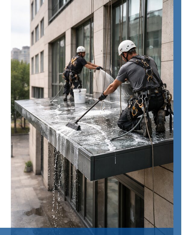 Мойка козырьков и навесов в Апатитах от 3630 р. | ВЫСОТНИК-Птт