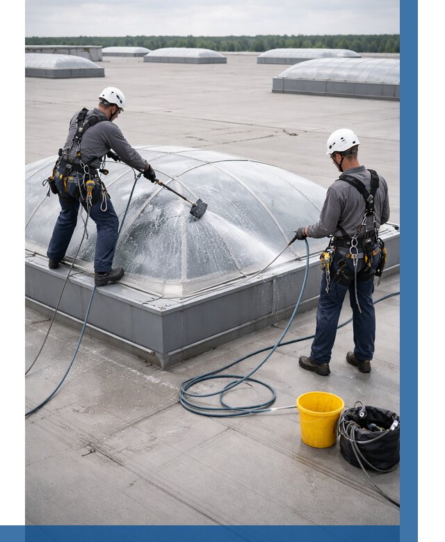 Мойка зенитных фонарей в Апатитах, заказать от 4667 р. | ВЫСОТНИК-Птт