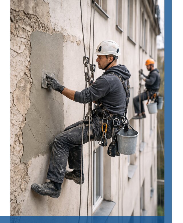 Восстановление штукатурки фасада в Апатитах от 1245 р. | ВЫСОТНИК-Птт