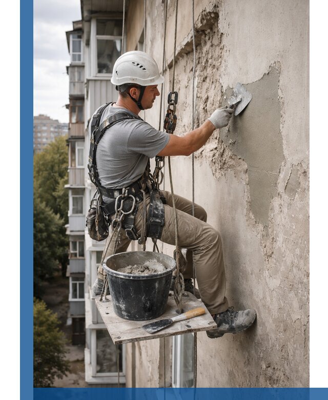 Восстановление фасадной штукатурки в Апатитах с гарантией качества
