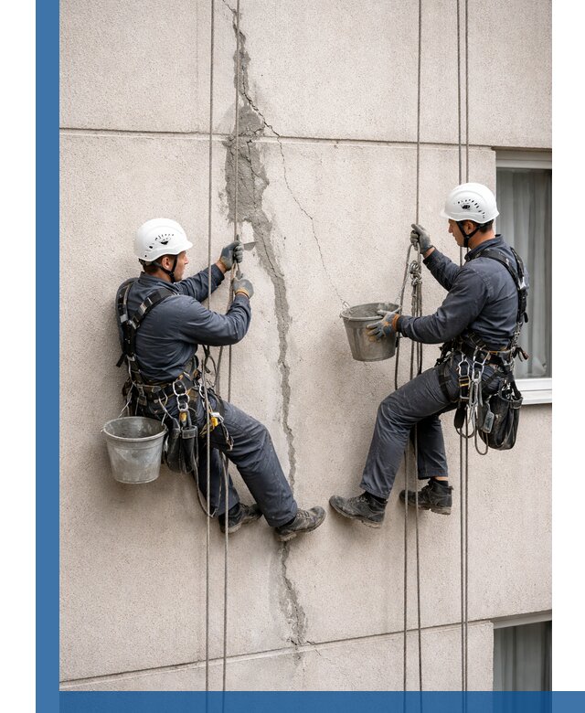 Заделка трещин на фасаде в Апатитах с гарантийным ремонтом