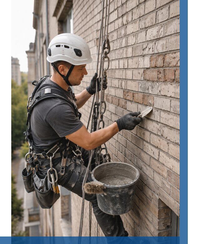 Ремонт кирпичной кладки фасада в Апатитах от 1867 р. | ВЫСОТНИК-Птт