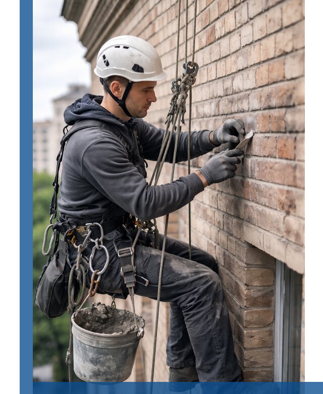 Качественный ремонт кирпичной кладки фасада в Апатитах с гарантией