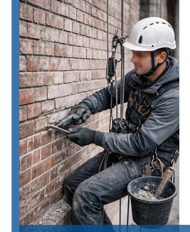 Расшивка кирпичных швов фасадов и стен, ремонт в Апатитах