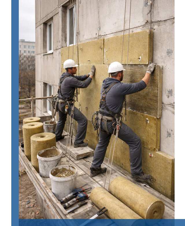 Утепление фасада минватой в Апатитах под ключ с гарантией