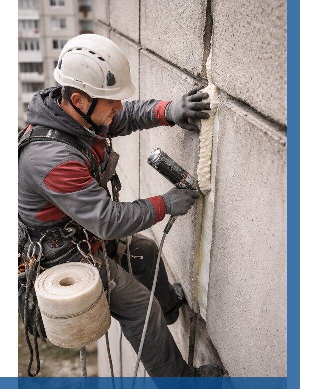 Утепление межпанельных швов в Апатитах от 726 р. | ВЫСОТНИК-Птт