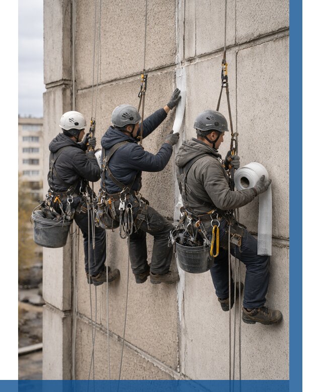 Ремонт межпанельных швов в Апатитах от 778 р. | ВЫСОТНИК-Птт