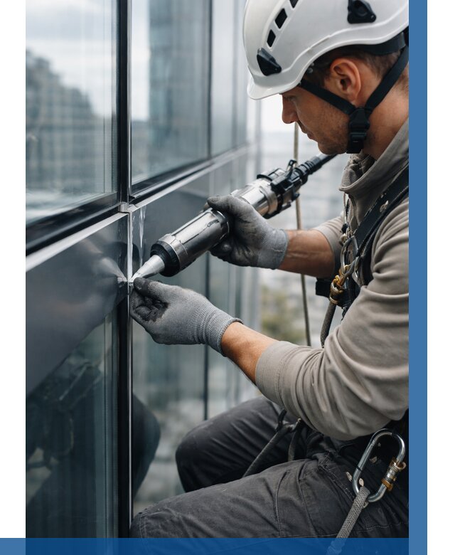 Герметизация стыков витража в Апатитах от 1245 р. | ВЫСОТНИК-Птт