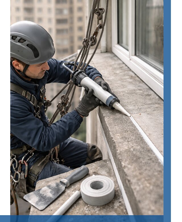 Герметизация балконного козырька в Апатитах от 4667 р. | ВЫСОТНИК-Птт