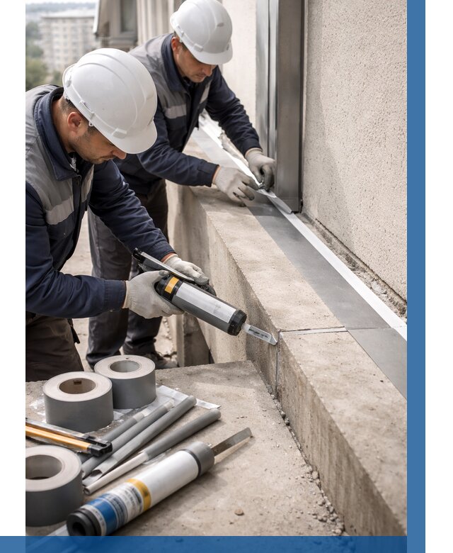 Герметизация примыкания балкона в Апатитах от 4667 р. | ВЫСОТНИК-Птт