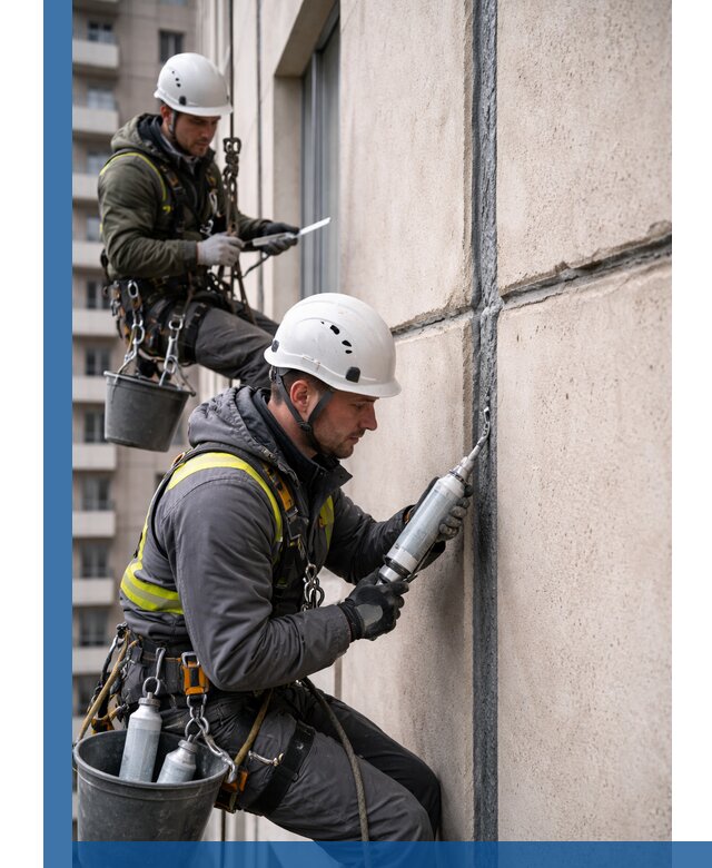 Герметизация деформационных швов фасада в Апатитах качественно