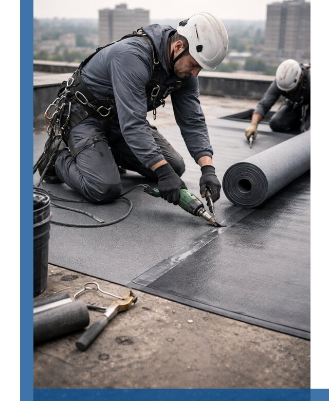 Ремонт мягкой кровли в Апатитах с выездом промальпинистов