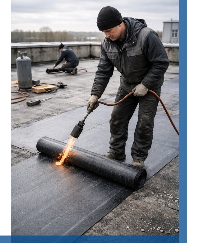 Ремонт наплавляемой кровли в Апатитах от 726 р. | ВЫСОТНИК-Птт