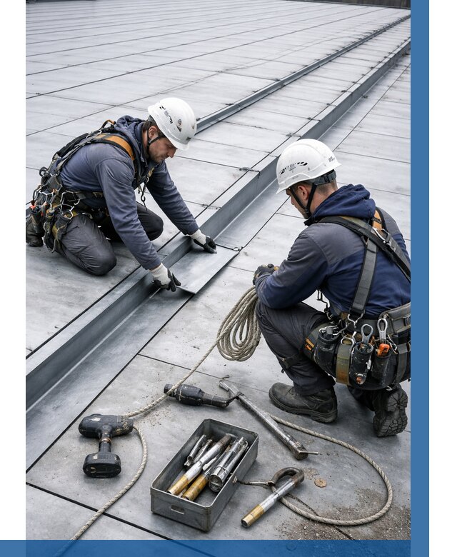 Ремонт фальцевой кровли в Апатитах от 726 р. | ВЫСОТНИК-Птт