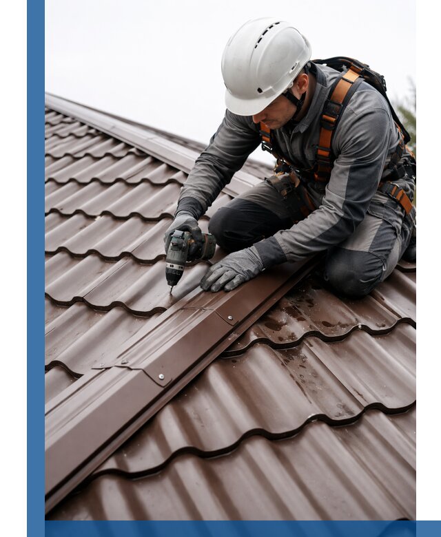 Ремонт металлочерепицы на крыше в Апатитах профессионально