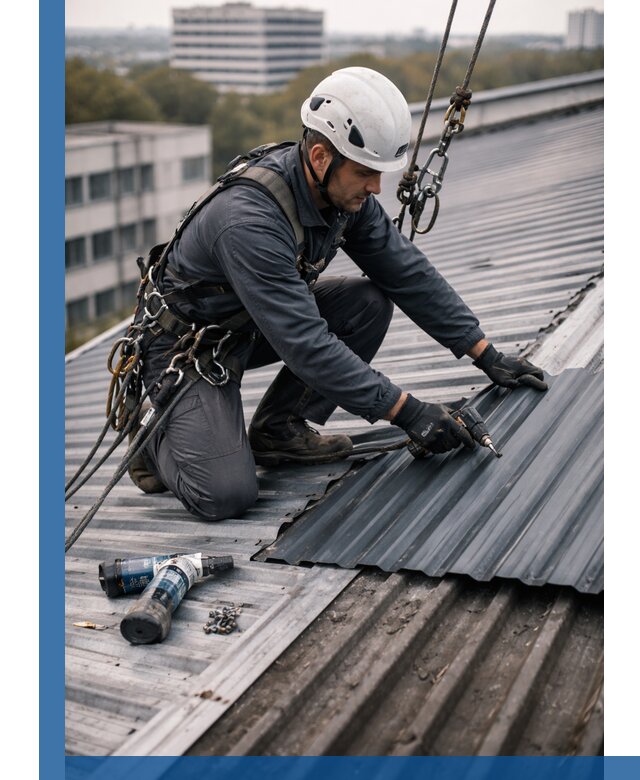 Ремонт профнастила на кровле в Апатитах, работы под ключ