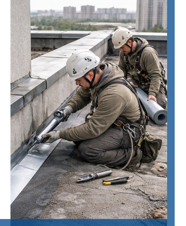 Ремонт кровельных примыканий в Апатитах от 1245 р. | ВЫСОТНИК-Птт