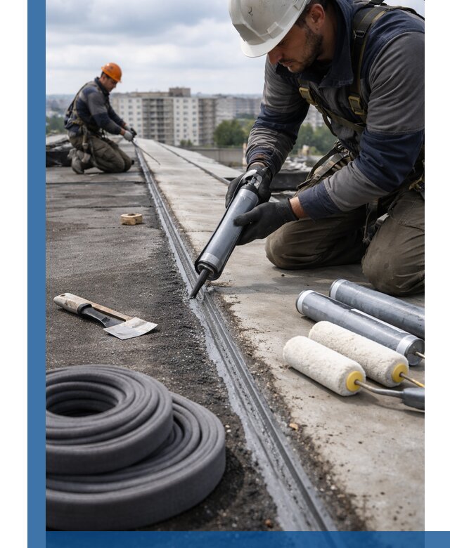Герметизация швов кровли в Апатитах с гарантией герметичности