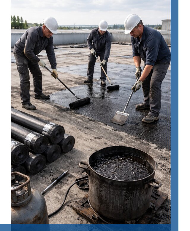 Гидроизоляция кровли мастикой в Апатитах от 622 р. | ВЫСОТНИК-Птт