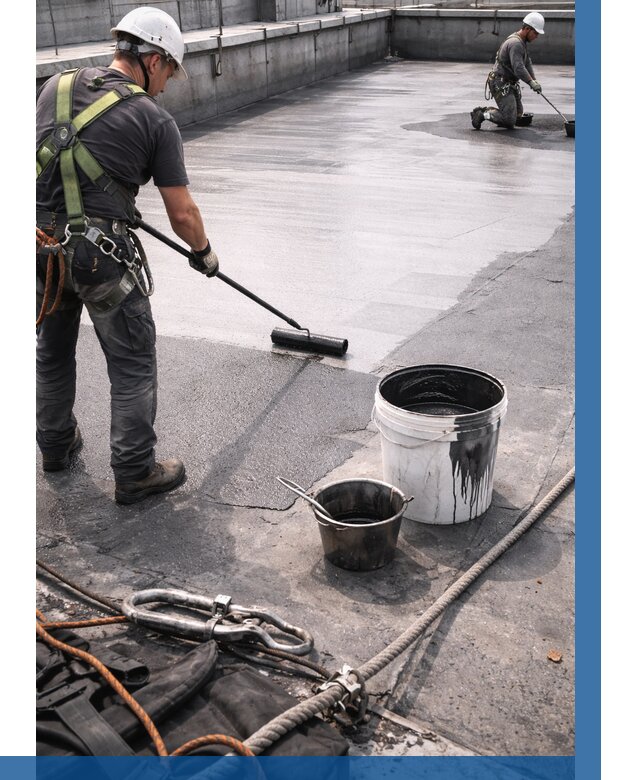 Гидроизоляция кровли жидкой резиной в Апатитах от 519 р. | ВЫСОТНИК-Птт