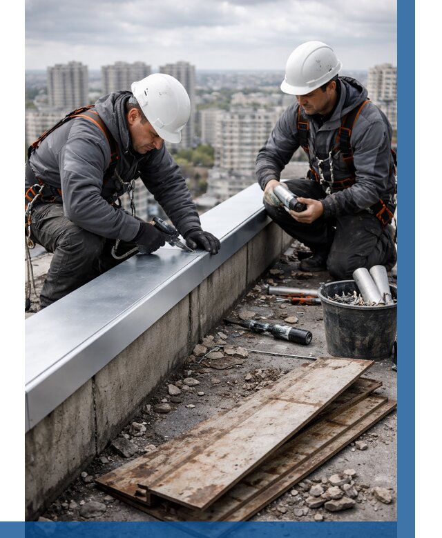 Замена парапетных крышек под ключ в Апатитах от 1245 р. | ВЫСОТНИК-Птт