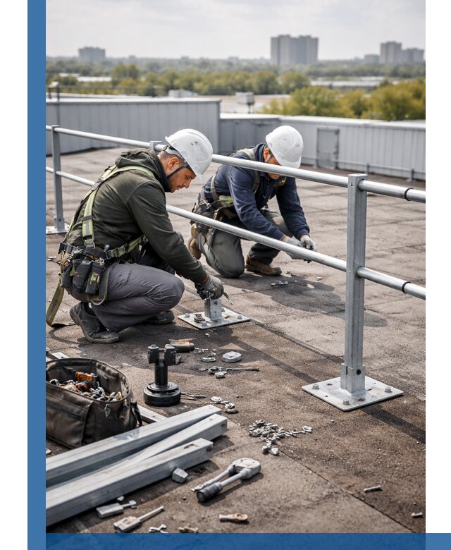 Монтаж кровельного ограждения в Апатитах под ключ с гарантией