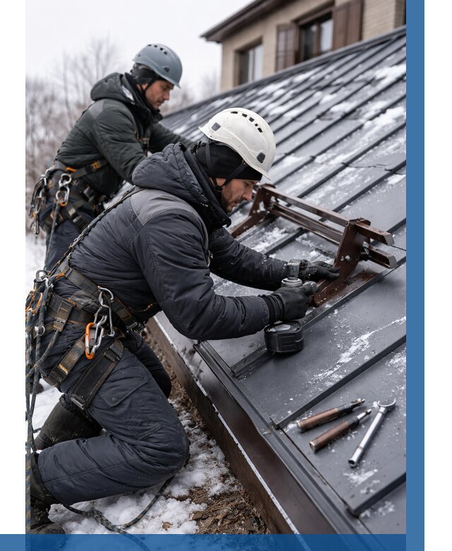 Монтаж снегозадержателей в Апатитах от 467 р. | ВЫСОТНИК-Птт