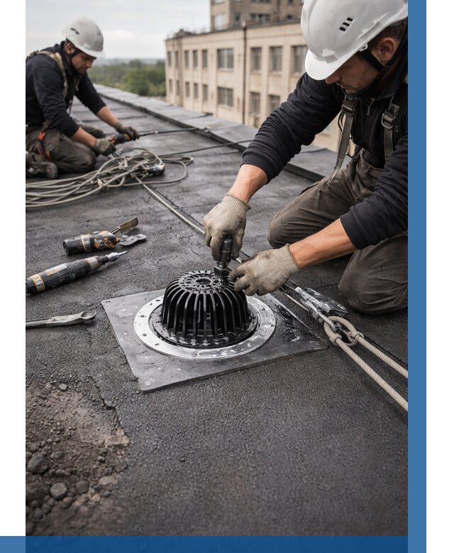 Установка водосточных воронок в Апатитах цена от 3630 р. | ВЫСОТНИК-Птт