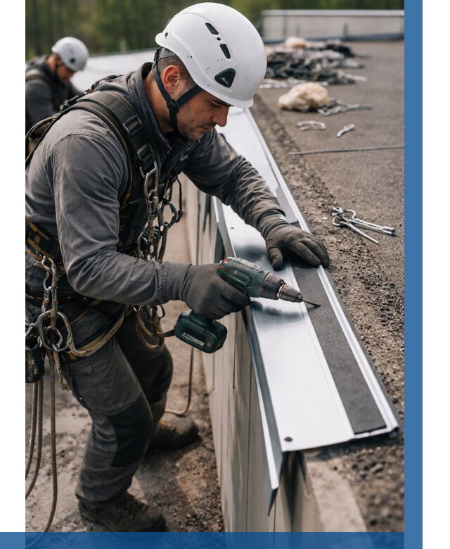 Монтаж капельника на кровле в Апатитах от 311 р. | ВЫСОТНИК-Птт