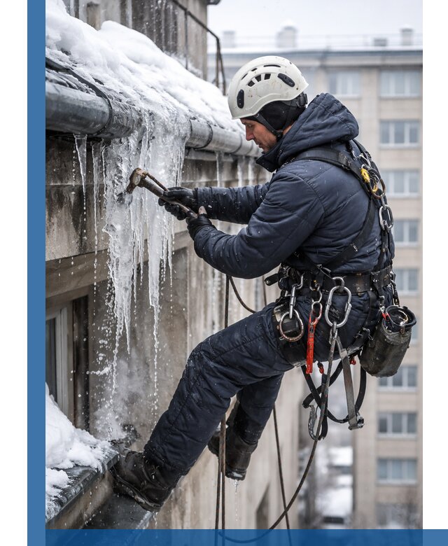 Удаление наледи и чистка водостоков в Апатитах оперативно и безопасно