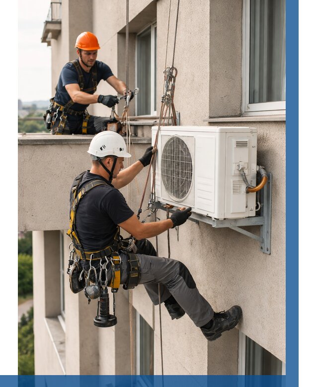 Монтаж внешнего блока кондиционера в Апатитах от 6742 р. | ВЫСОТНИК-Птт