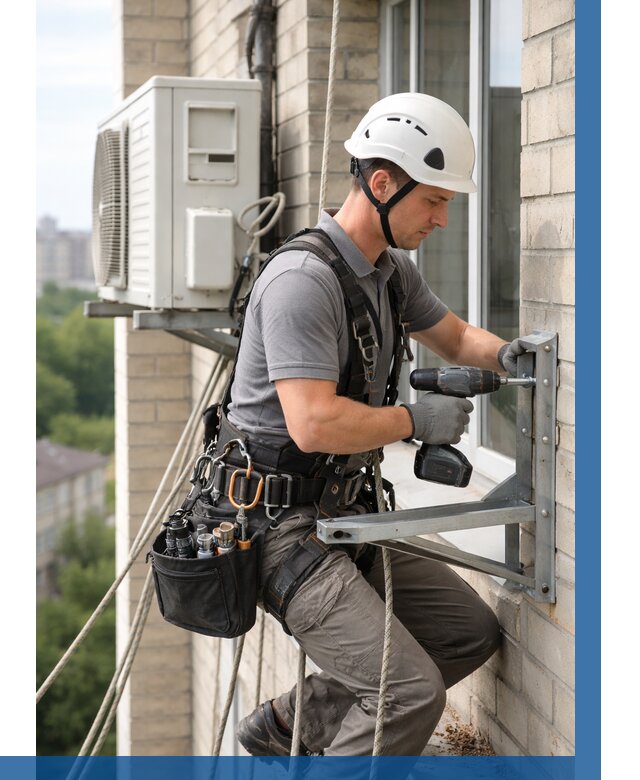 Установка кронштейнов кондиционера в Апатитах от 3630 р. | ВЫСОТНИК-Птт