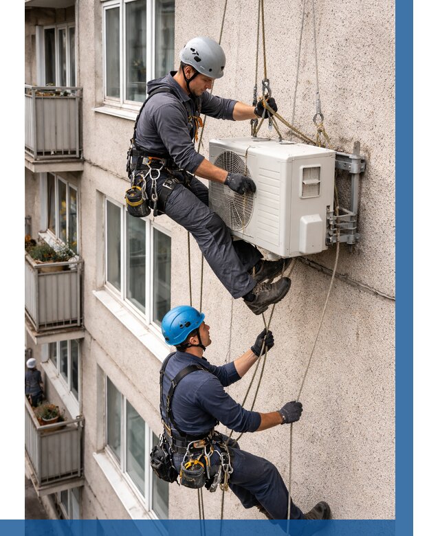 Перенос внешнего блока кондиционера в Апатитах от 9335 р.| ВЫСОТНИК-Птт