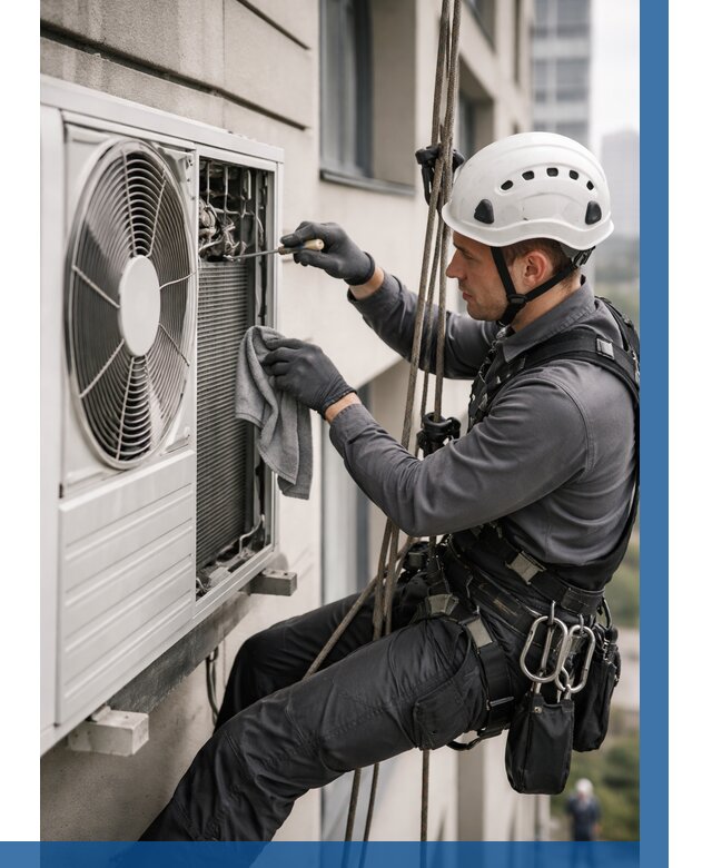 Обслуживание внешнего блока кондиционера в Апатитах от 2800 р.ВЫСОТНИК-Птт