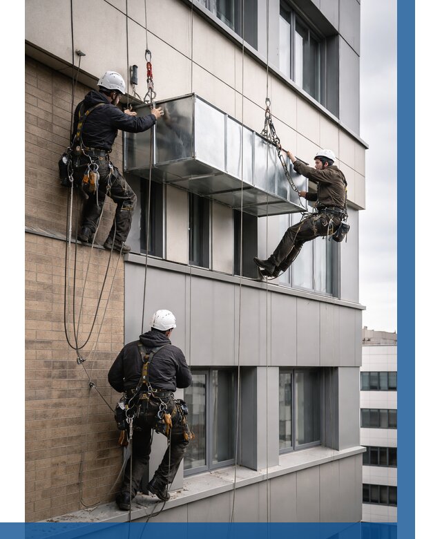 Монтаж воздуховодов на фасаде в Апатитах от 1556 р. | ВЫСОТНИК-Птт