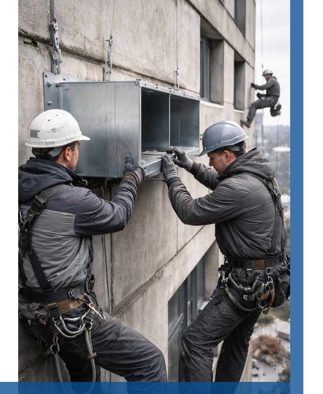 Монтаж вентиляционных коробов в Апатитах от 3112 р. | ВЫСОТНИК-Птт