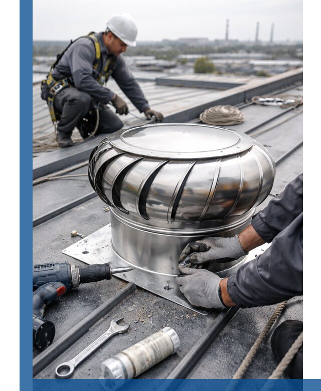 Установка дефлекторов на кровле в Апатитах профессионально