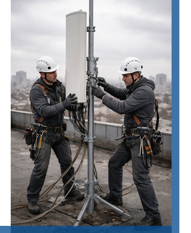 Монтаж антенн связи на крыше в Апатитах от 8816 р. | ВЫСОТНИК-Птт