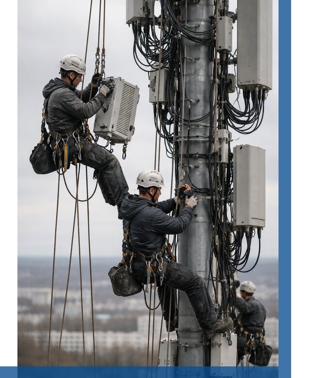 Монтаж оборудования связи на мачте в Апатитах от 7779 р. | ВЫСОТНИК-Птт