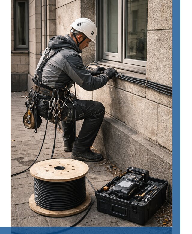 Прокладка оптоволоконного кабеля в Апатитах от 830 р. | ВЫСОТНИК-Птт